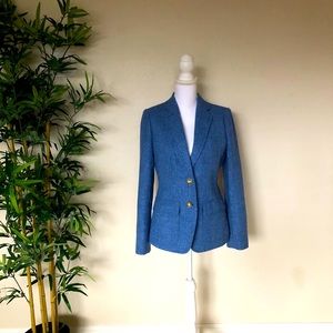 J. Crew Blue Herringbone wool blazer